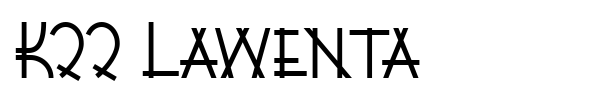 K22 Lawenta font preview